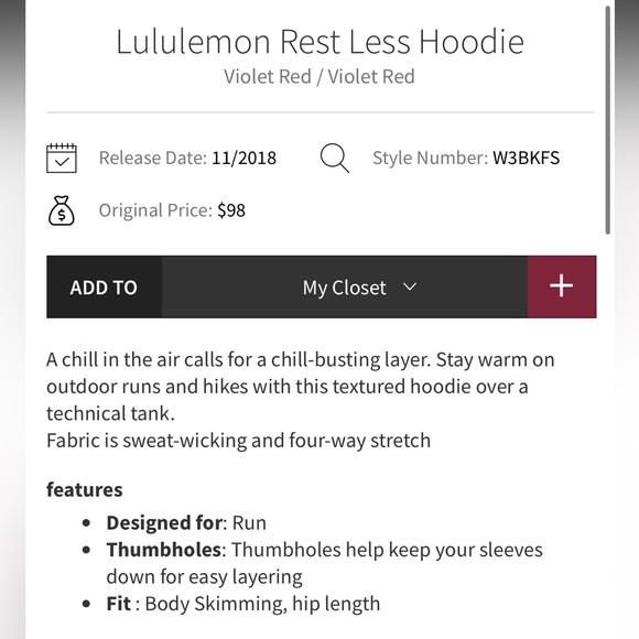 Lululemon Rest Less Hoodie 4 - Picture 8 of 16